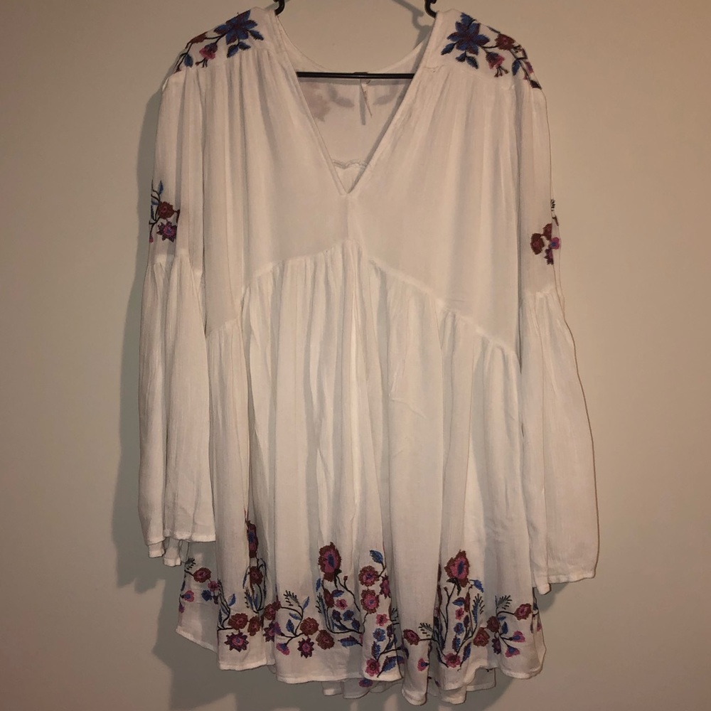 Free People Te Amo Embroidered Dress